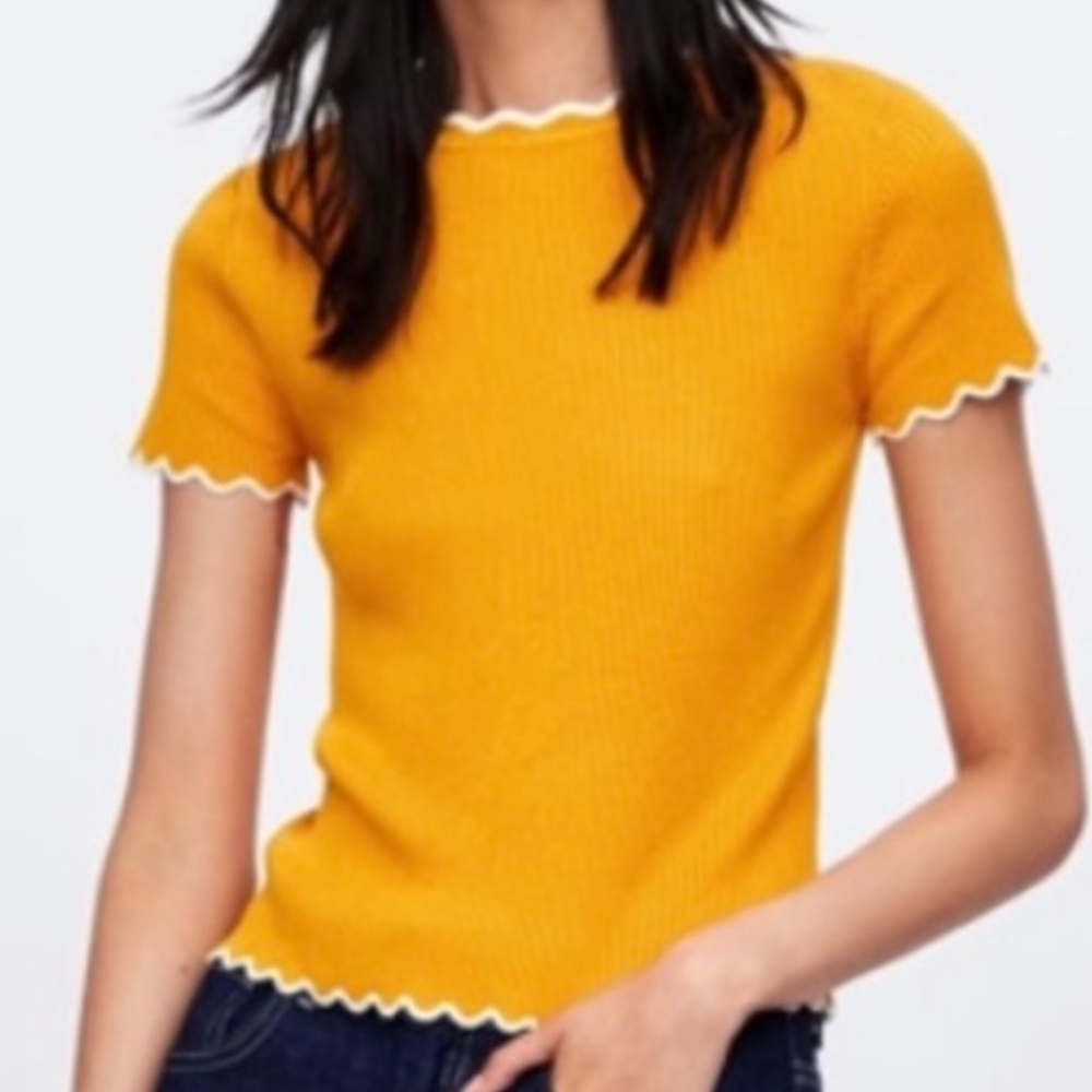 Zara Yellow Knit Top